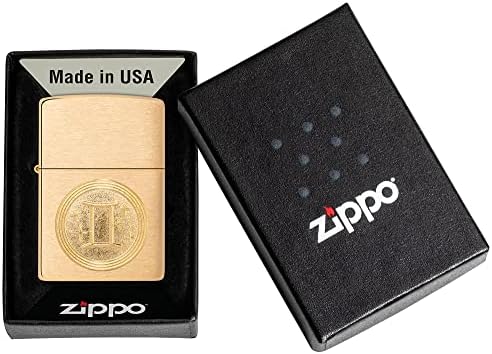 Vue 4 de Zippo Gemini Emblem Brass