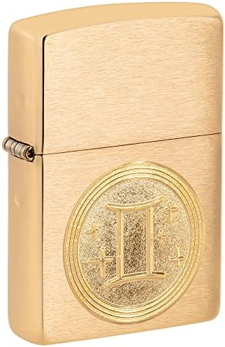 Vue 5 de Zippo Gemini Emblem Brass