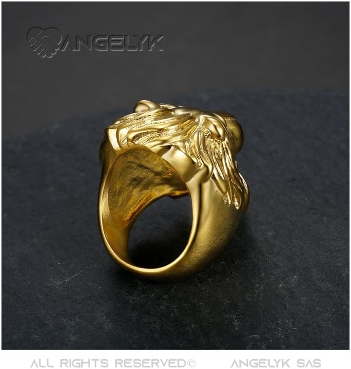 Vue 2 de Bague Tete De Lion