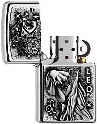 Vue 2 de Zippo Briquet Tempete Leo