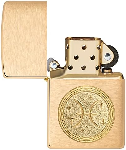 Vue 2 de Zippo Pisces Emblem Brass