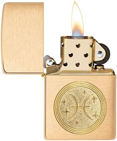 Vue 5 de Zippo Pisces Emblem Brass