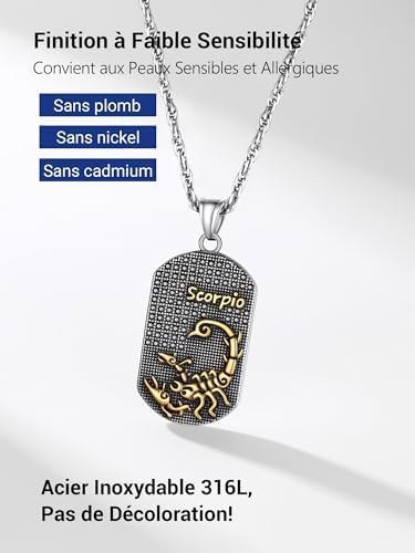 Vue 3 de Chaine Et Pendentif Plaque