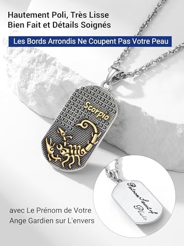Vue 4 de Chaine Et Pendentif Plaque
