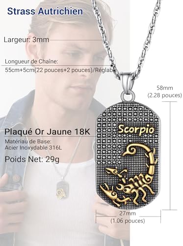 Vue 6 de Chaine Et Pendentif Plaque