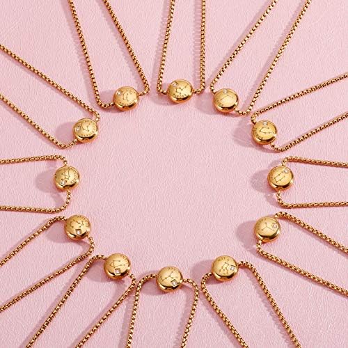 Vue 2 de Bracelet Zodiaque Dore Charm