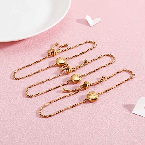 Vue 4 de Bracelet Zodiaque Dore Charm