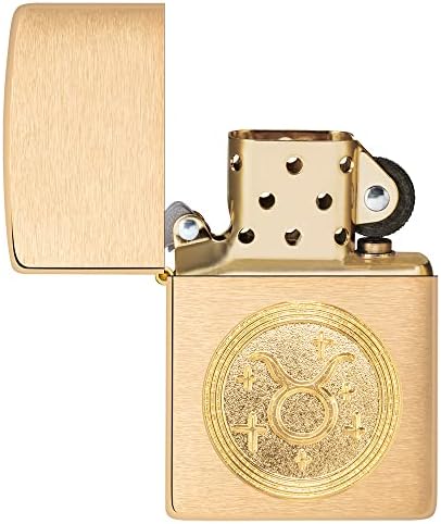 Vue 2 de Zippo Taurus Emblem Brass