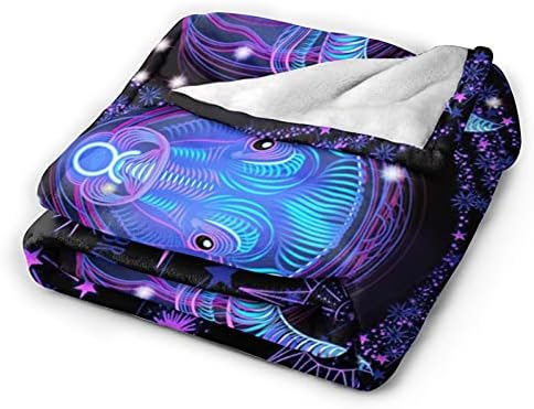 Vue 2 de Plaid Taureau En Flanelle