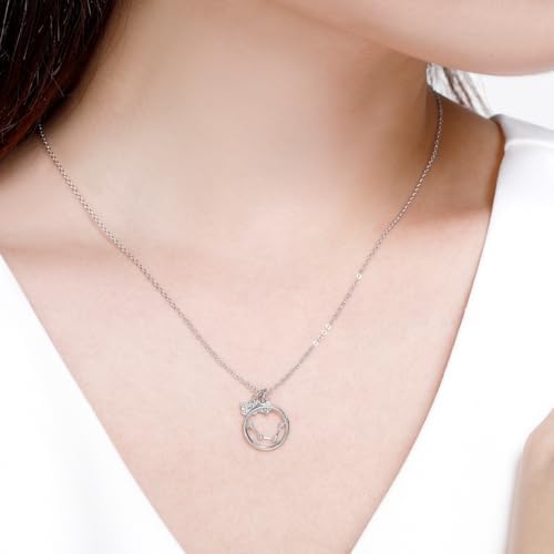 Vue 2 de Collier Femme Argent Signe