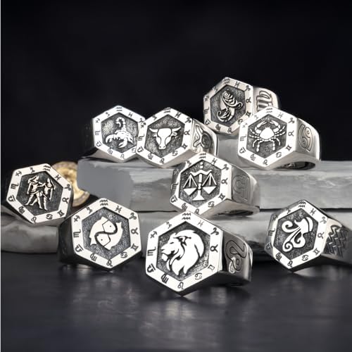 Vue 3 de Bague Signes Astrologiques Du