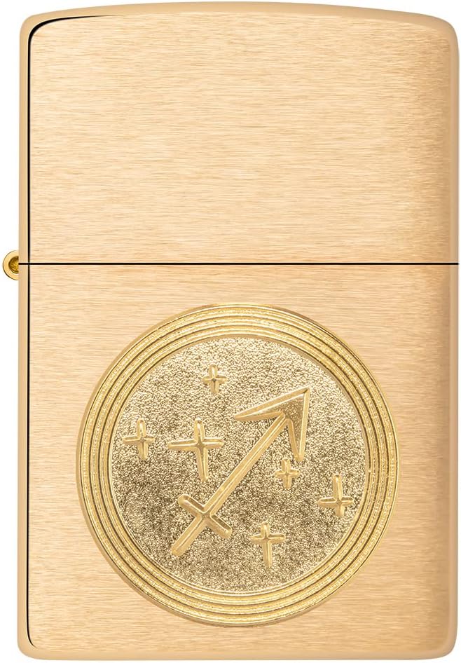 Zippo Sagittarius Emblem Brass