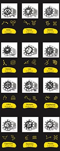 Vue 5 de Bague Signes Astrologiques Du