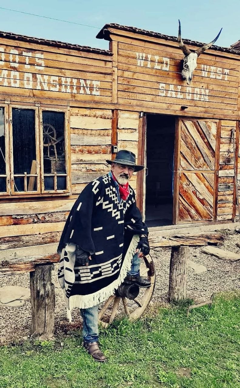 Western-style entrance and cowboy atmosphere at Two Boots Ranch