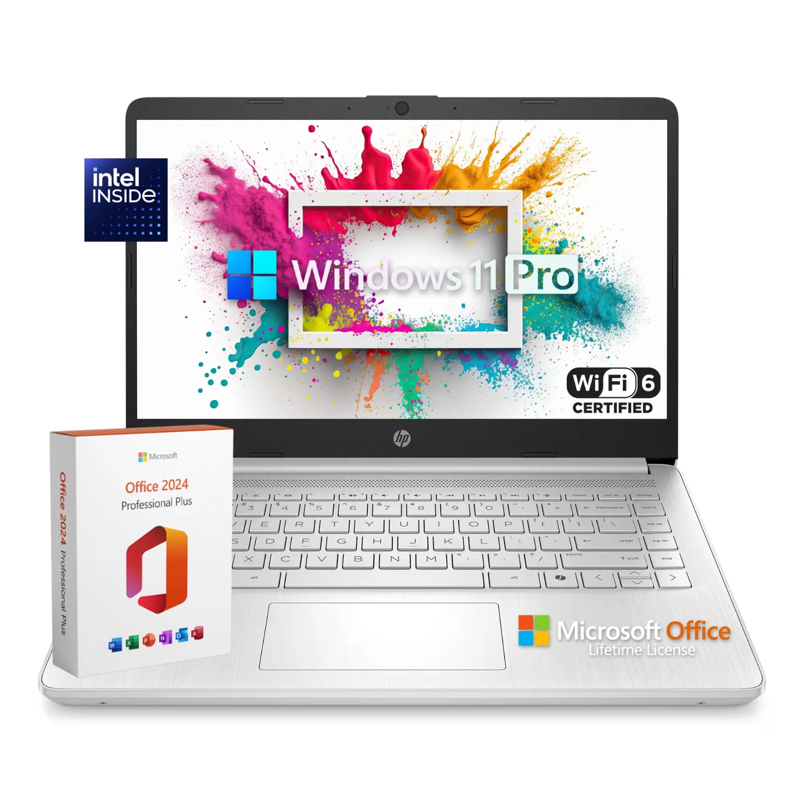 2026 HP Laptop Computer 14" 4-Core Intel CPU 8GB RAM 628GB Storage Office Pro vista 2