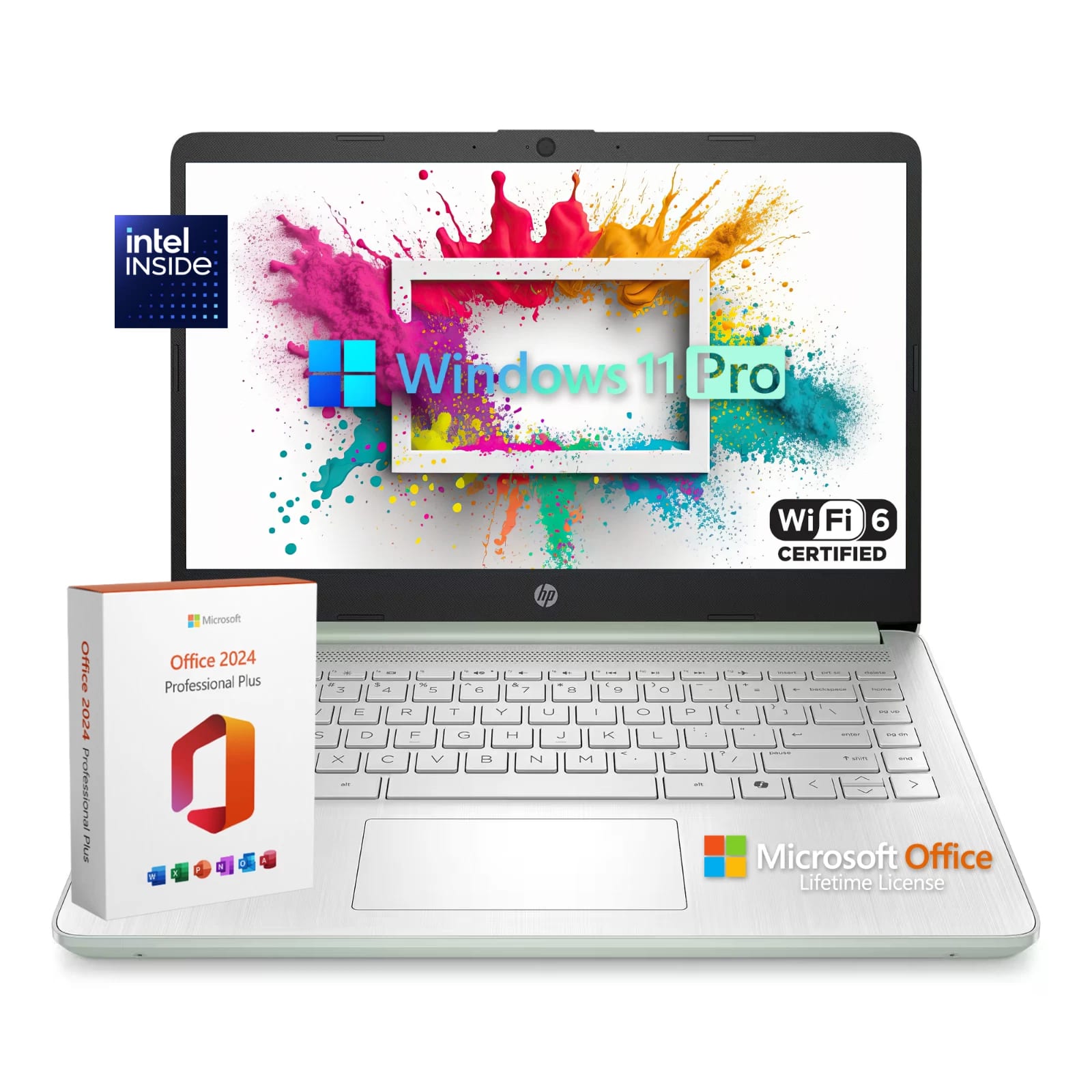 2026 HP Laptop Computer 14" 4-Core Intel CPU 8GB RAM 628GB Storage Office Pro vista 4