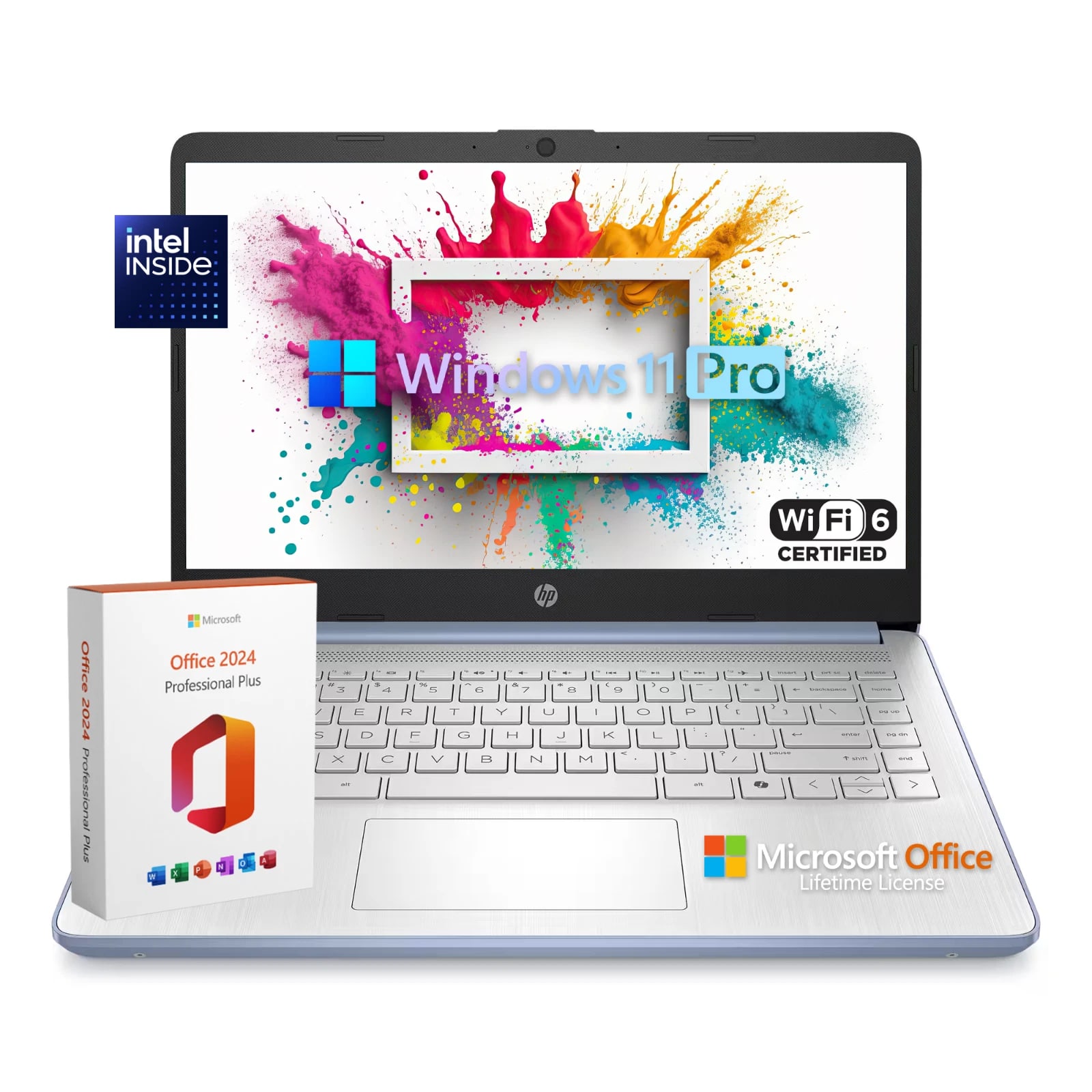 2026 HP Laptop Computer 14" 4-Core Intel CPU 8GB RAM 628GB Storage Office Pro vista 6