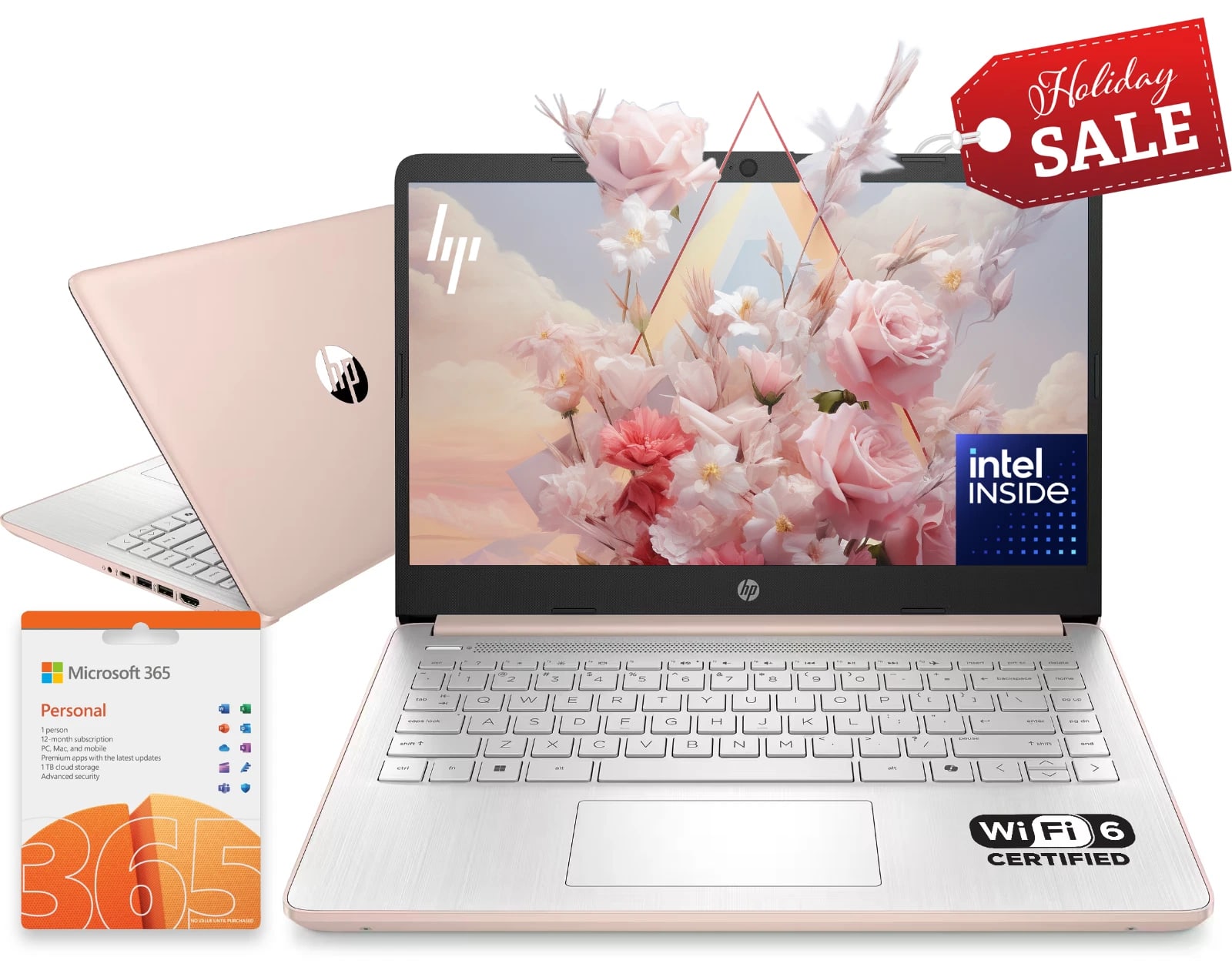 2026 HP Laptop Computer 14" 4-Core Intel Processor 8GB RAM 628GB Storage Win 11 vista 5