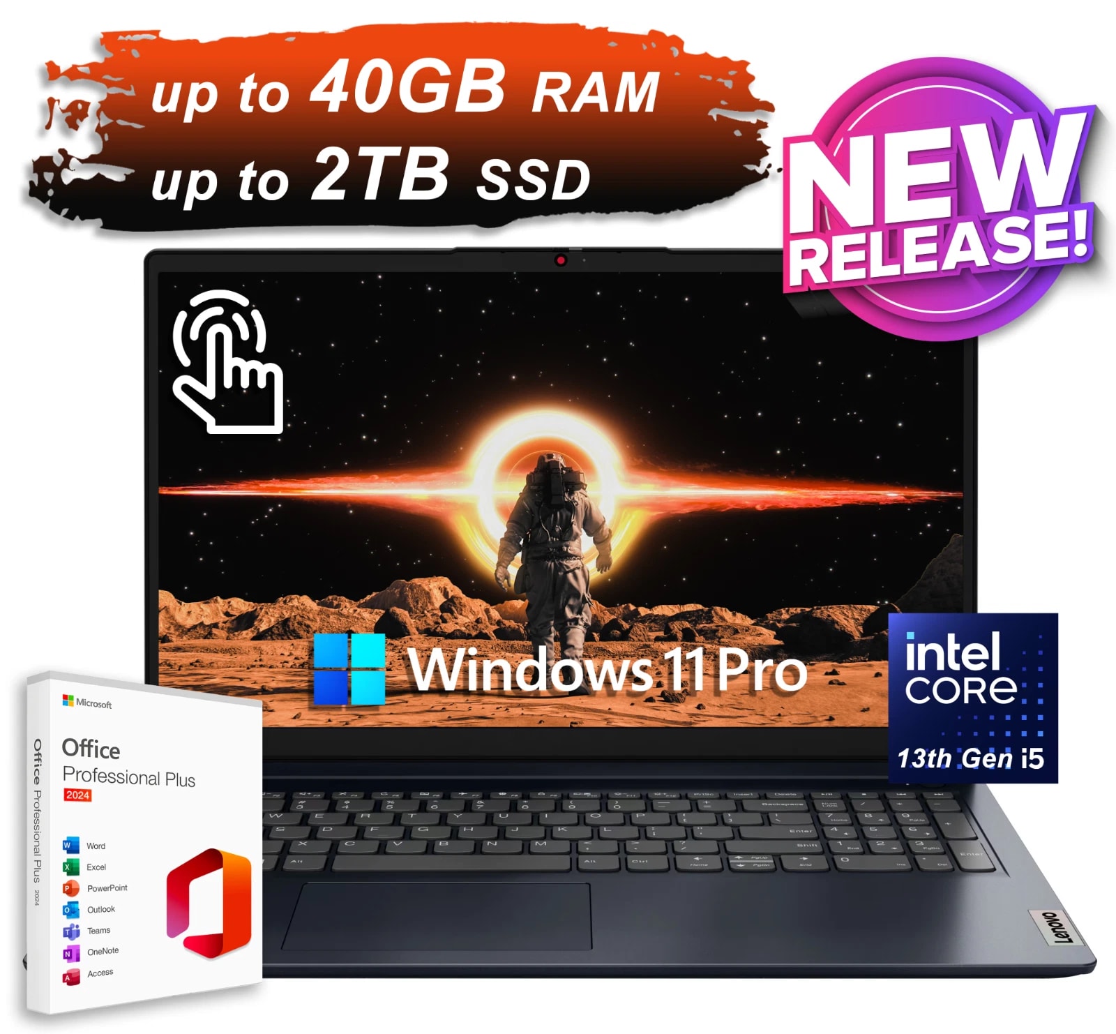 2026 Lenovo IdeaPad Laptop 15.6 Touch 10-Core Intel i5 Upto 40GB RAM 2TB SSD Pro — eSwappa Store