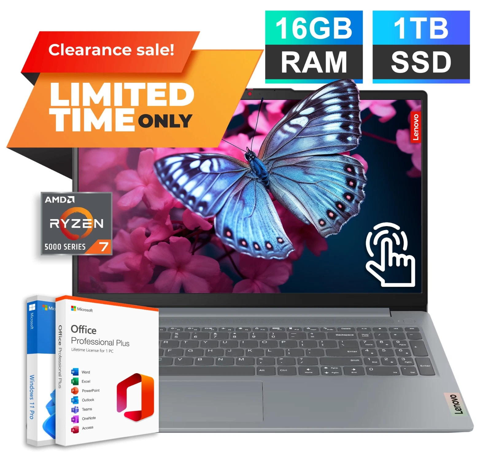 2026 Lenovo Slim 3 Business Laptop 15.6 AMD Ryzen 7 16GB RAM 1TB SSD Office 2024 — eSwappa Store
