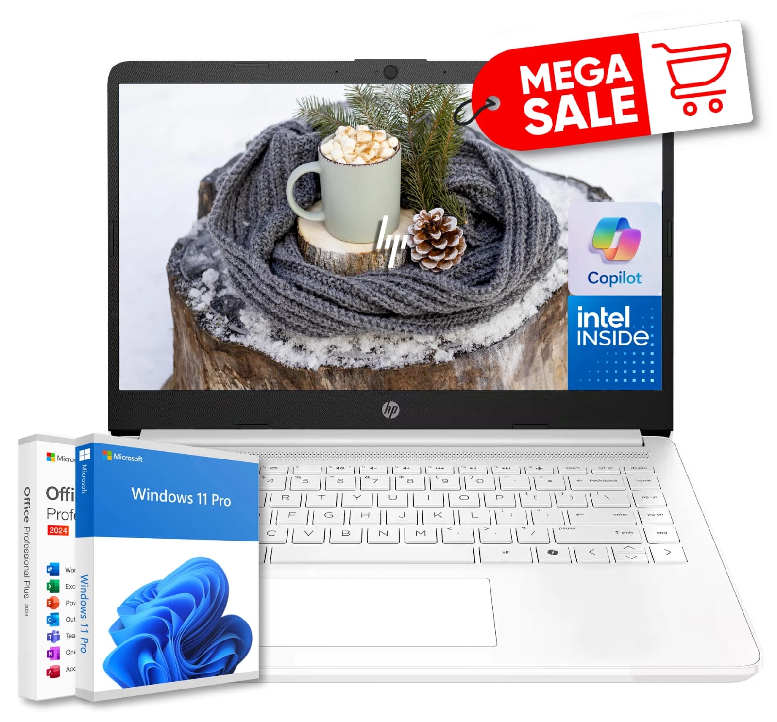 HP Laptop Computer 14 Intel CPU 8GB RAM & 628GB Storage Office 2024 - Open Box — eSwappa Store