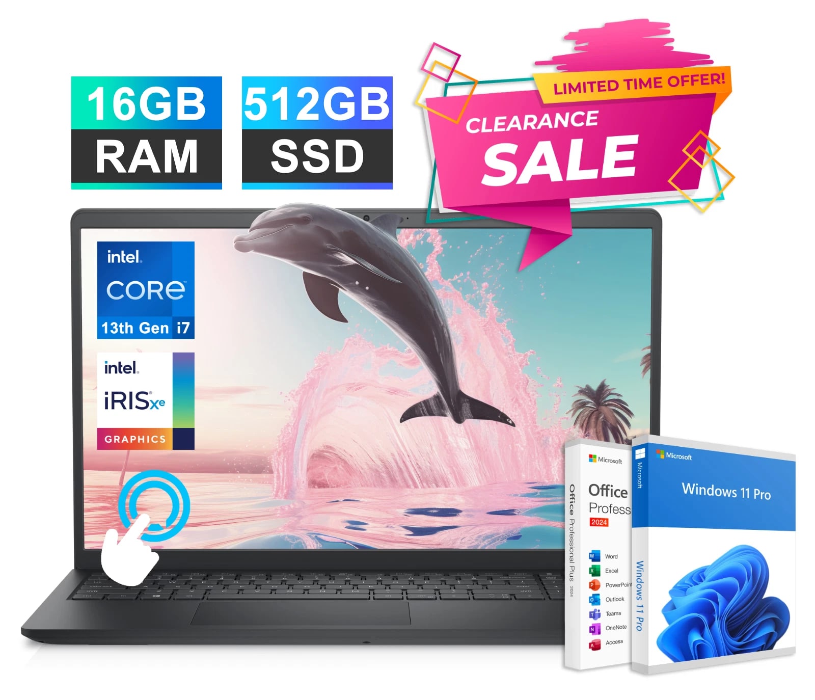 2026 Dell Inspiron Laptop 15.6 Touch 13th Gen Intel i7 16GB RAM & 512GB SSD Pro — eSwappa Store