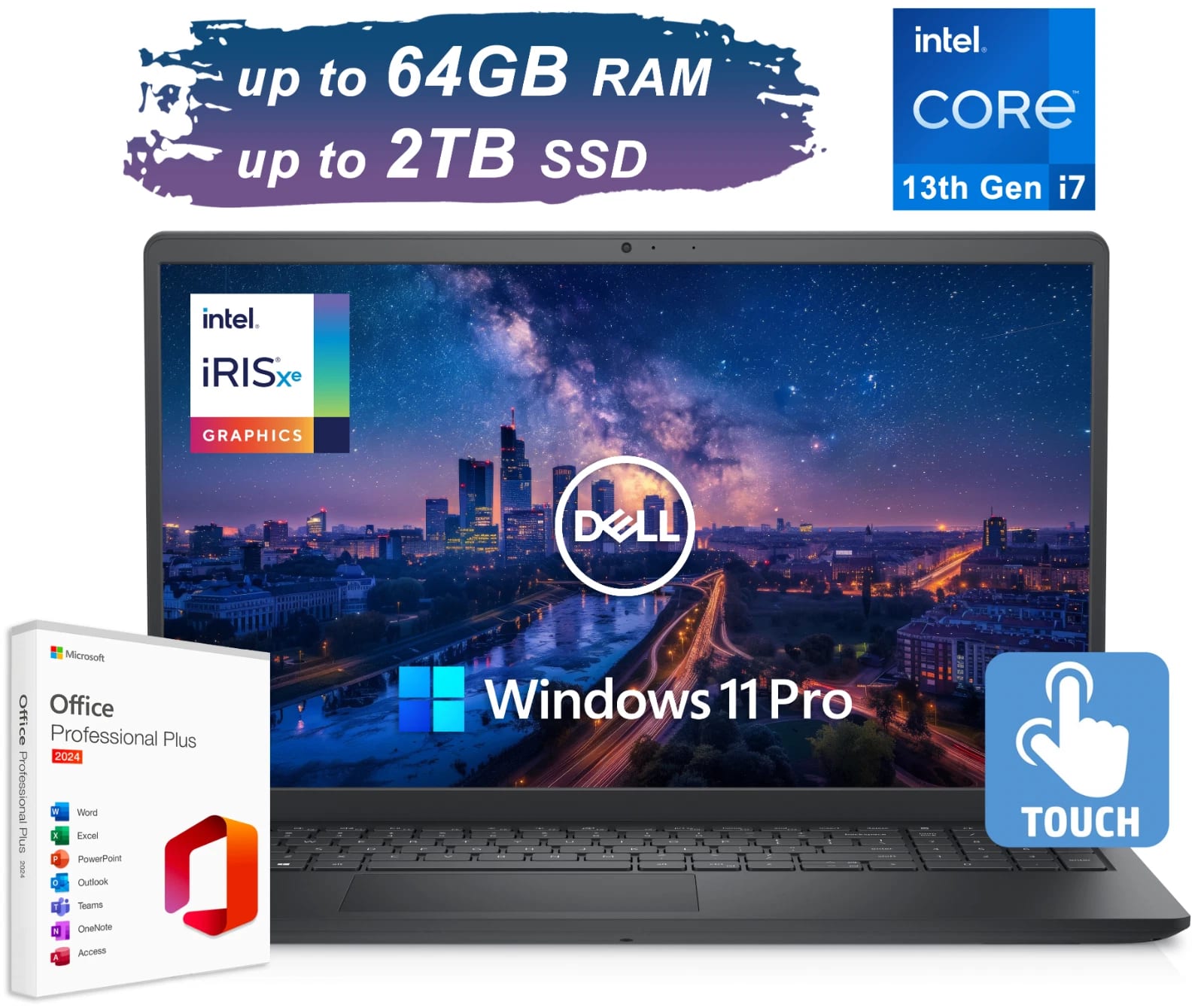 2026 Dell Inspiron 15 Touch Laptop 10-Core Intel i7, Up to 64GB RAM 2TB SSD Pro — eSwappa Store