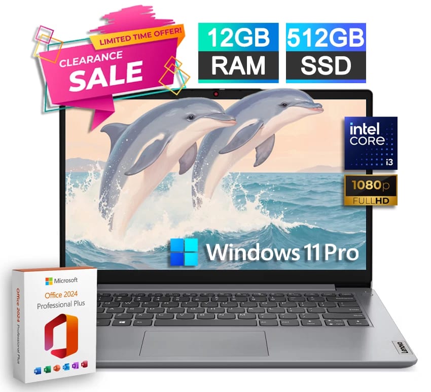 2026 Lenovo IdeaPad Laptop Computer 14 Office 6-Core Intel i3 12GB RAM 512GB SSD — eSwappa Store
