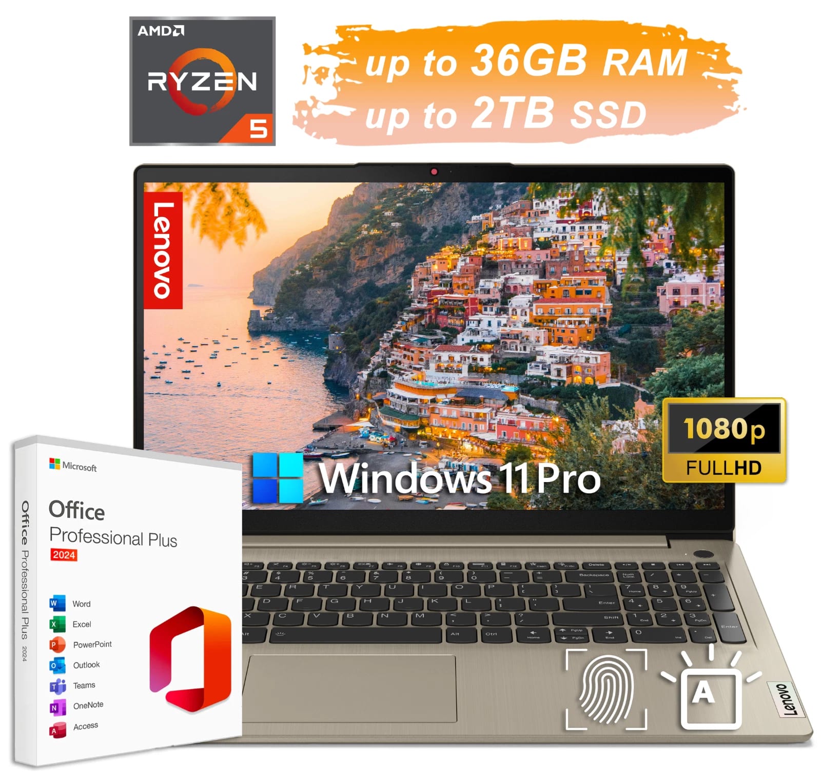 New Lenovo IdeaPad 15.6 FHD 6-Core Ryzen 5 Upto 36GB RAM&2TB SSD Backlit Win Pro — eSwappa Store