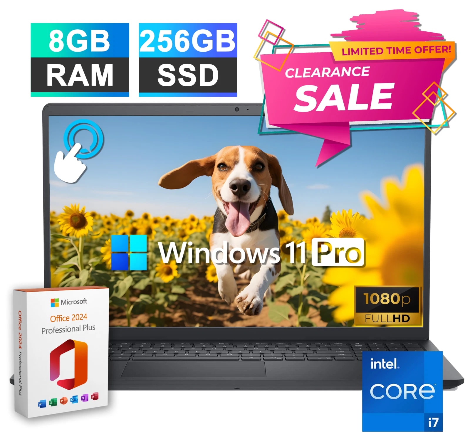 2026 Dell Inspiron Laptop 15 Office Touch 13th Gen Intel i7 8GB RAM & 256GB SSD — eSwappa Store