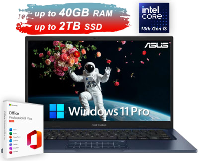 2026 ASUS Vivobook 14 Laptop MS Office 6-Core Intel i3 Upto 40GB RAM 2TB SSD Pro — eSwappa Store