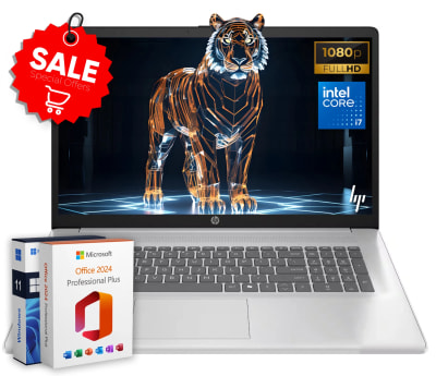 HP 17 Laptop Office 2024 Computer Intel i7-1355U 16GB RAM & 512GB SSD, Open Box — eSwappa Store
