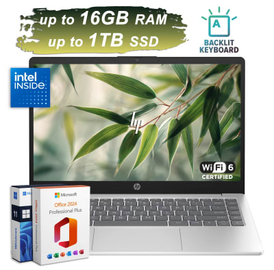 New HP Laptop Computer 14 Intel N200 Upto 16GB RAM & 1TB SSD Office 2024 Backlit — eSwappa Store
