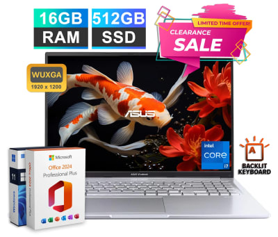 2026 ASUS Vivobook 16 Laptop 13th Gen Intel i7 16GB RAM+512GB SSD Backlit Office — eSwappa Store