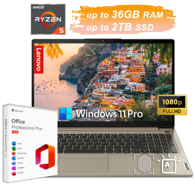 New Lenovo IdeaPad 15.6 FHD 6-Core Ryzen 5 Upto 36GB RAM&2TB SSD Backlit Win Pro — eSwappa Store