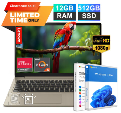 New Lenovo IdeaPad Laptop 15.6 6-Core Ryzen 5 12GB RAM 512GB SSD Backlit Copilot — eSwappa Store