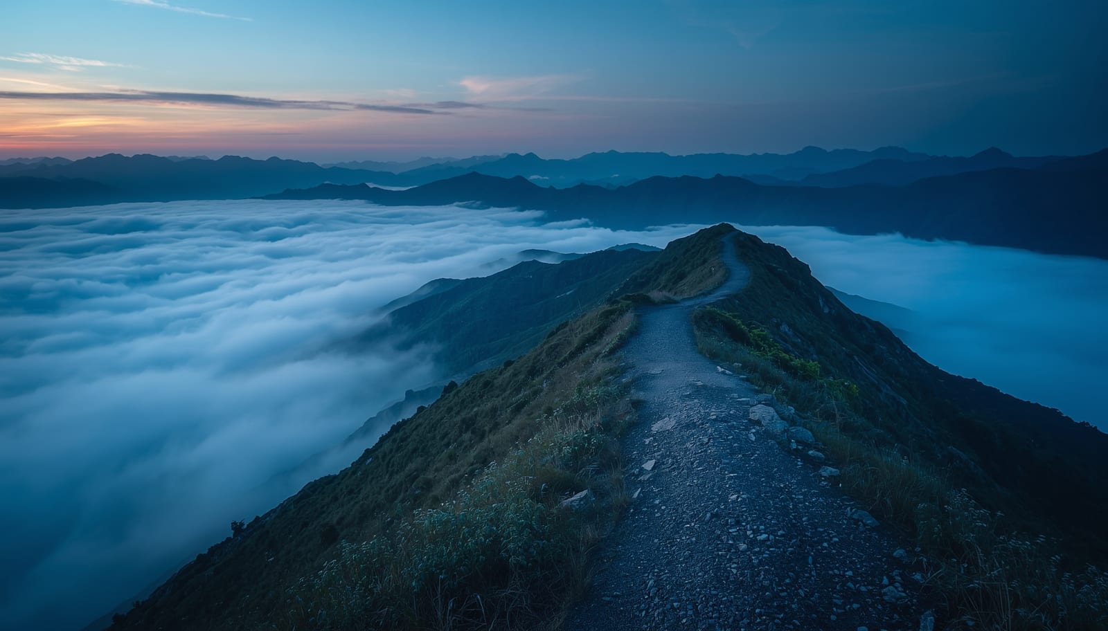 高山稜線與霧氣