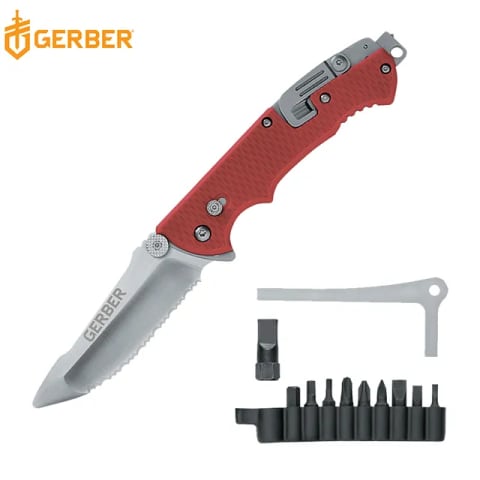 Gerber Hinderer Rescue Multi-Function Serrated Folding Knife
