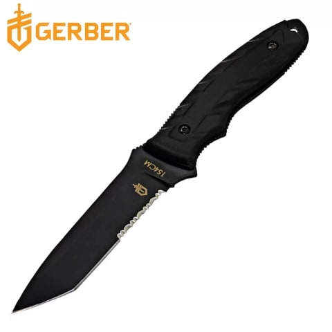 Gerber CFB 戰術型半齒半刃固定直刀附刀套