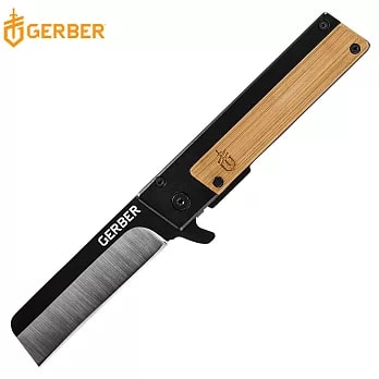 Gerber Quadrant Modern Bamboo Handle Folding Pocket Knife 30-001669