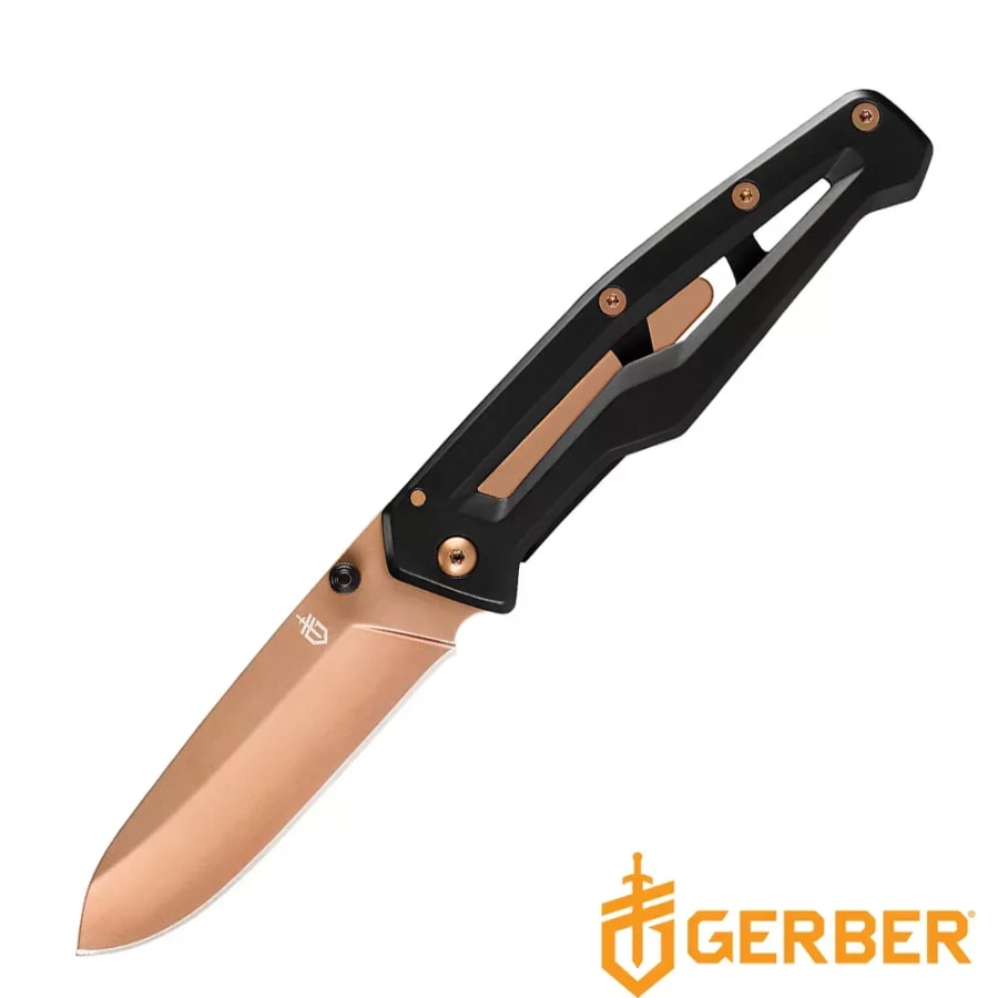 Gerber Paralite Rose Gold Stainless Steel Frame Lock Folding Knife