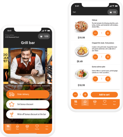 Grill bar — food ordering and delivery mobile app