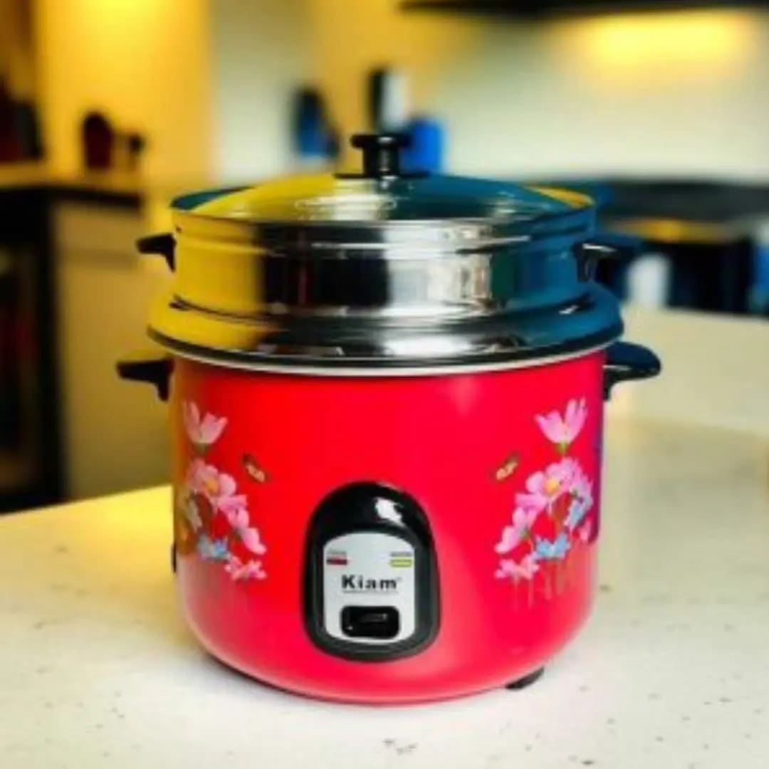 Kiam Electric Rice Cooker (1.8L - 3.2L) - Non-Stick / SS Dual Pot
