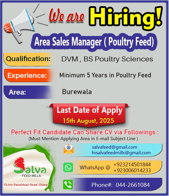 Job Advertisement - Salva Feed Mills