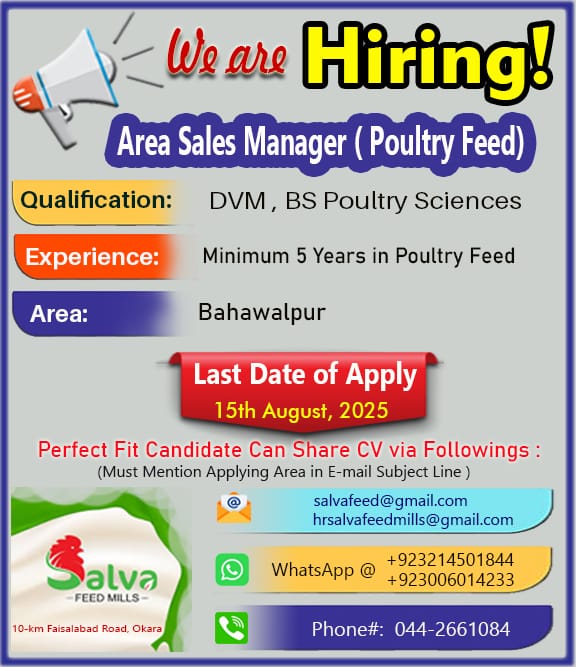 *Job Advertisement - Salva Feed Mills**  