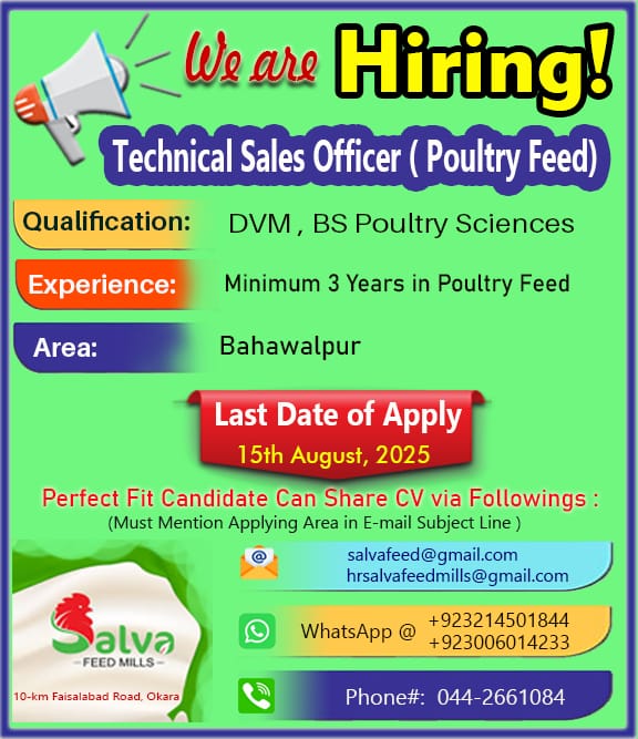 **Job Advertisement - Salva Feed Mills**  