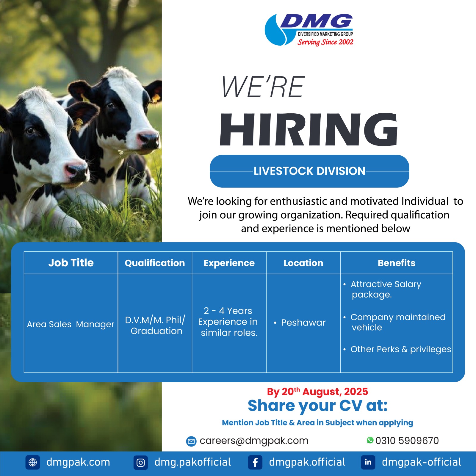 Join the DMG Family ΓÇô Livestock Division Serving Excellence Since 2002