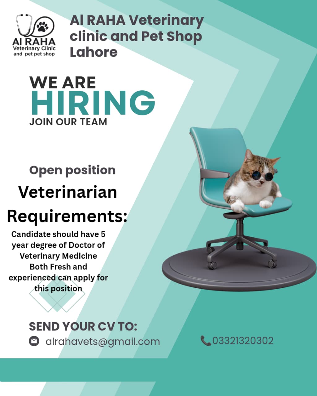 Join the AI RAHA Veterinary Clinic & Pet Shop ΓÇô Lahore