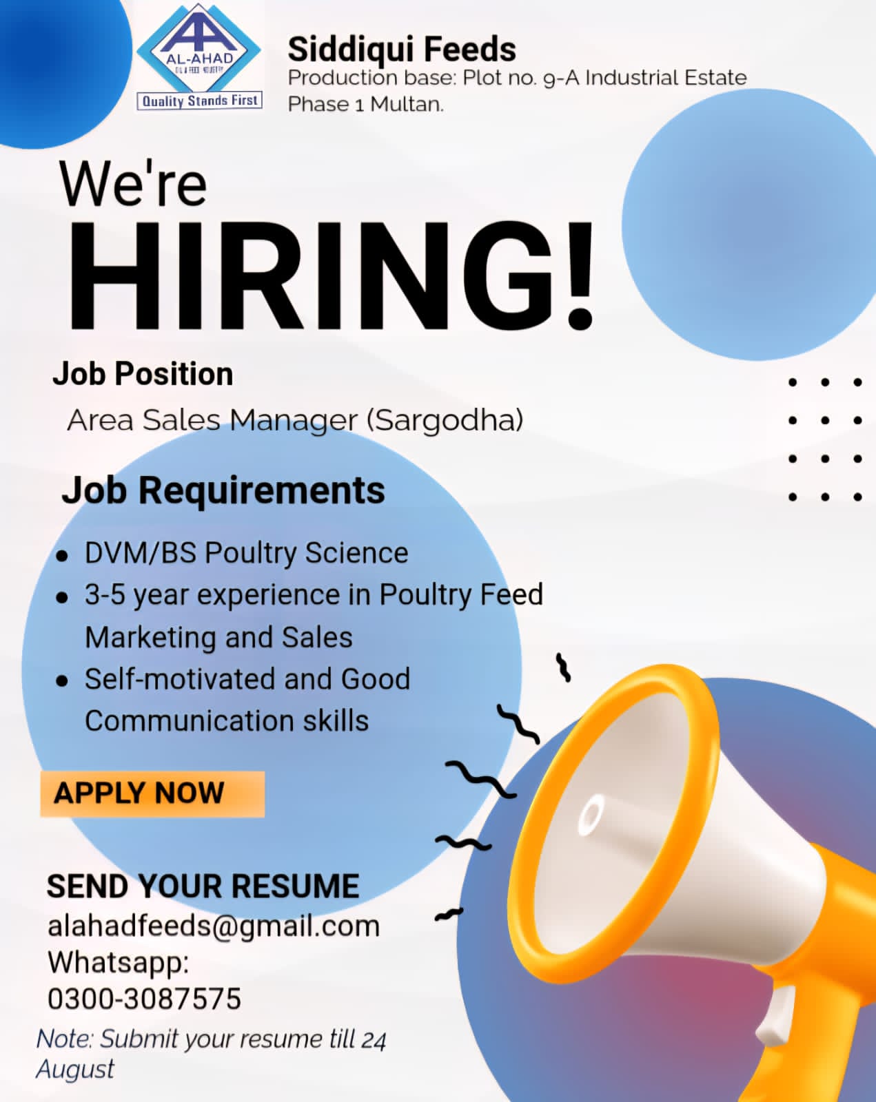 Area Sales Manager (Sargodha)