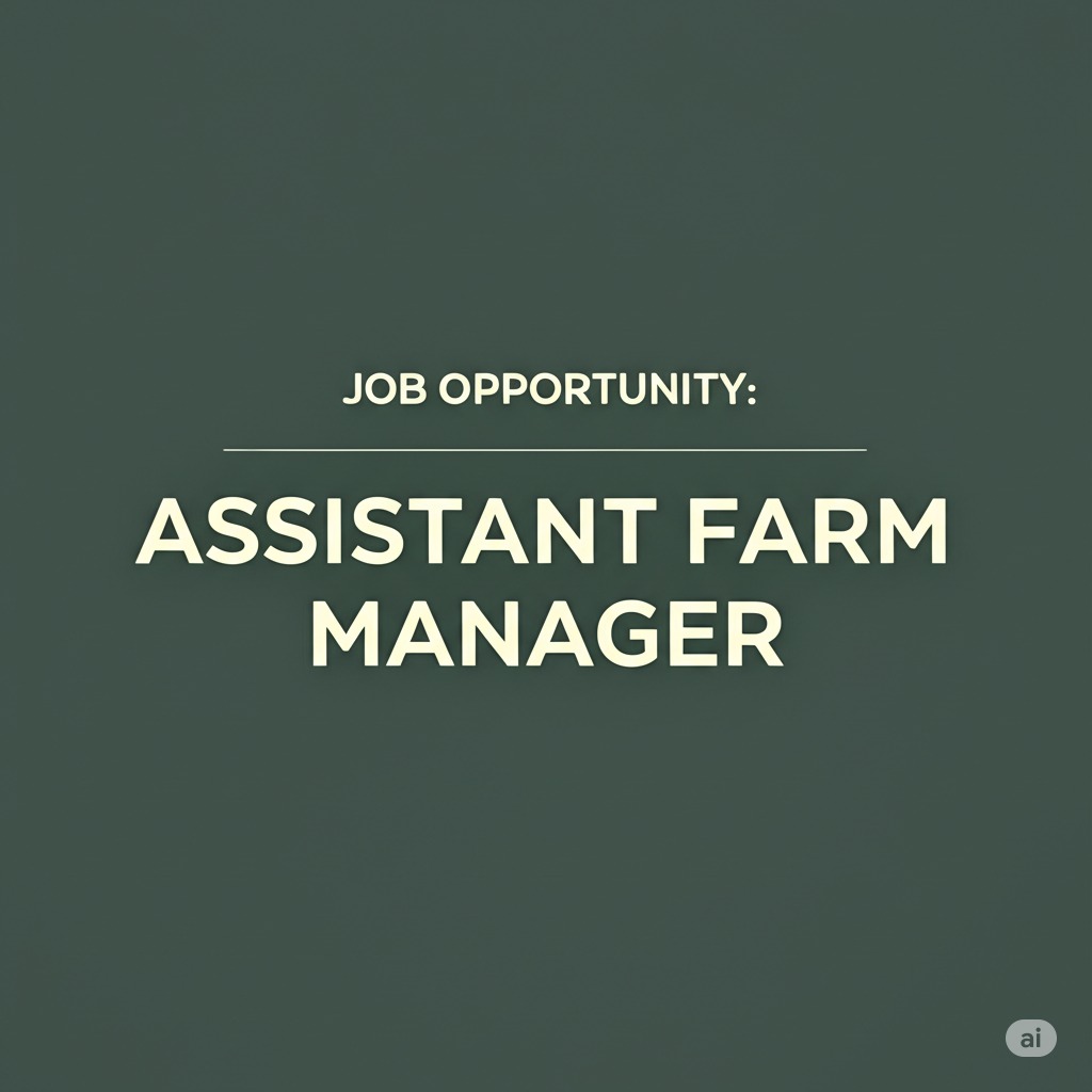 Job Opportunity: Assistant Farm Manager